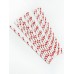 Трубочки бумажные одноразовые белый с красными точками Complement