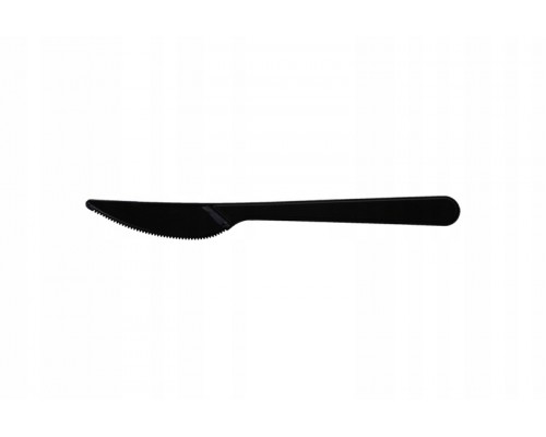 Нож пластиковый 180 мм, 50 шт в упаковке, черный, премиум