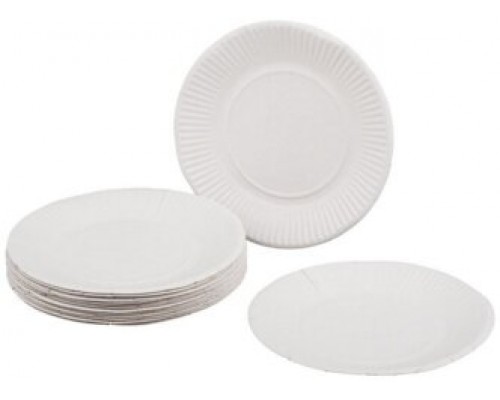 Тарелка бумажная Snack Plate белая ламинированная, 180 мм