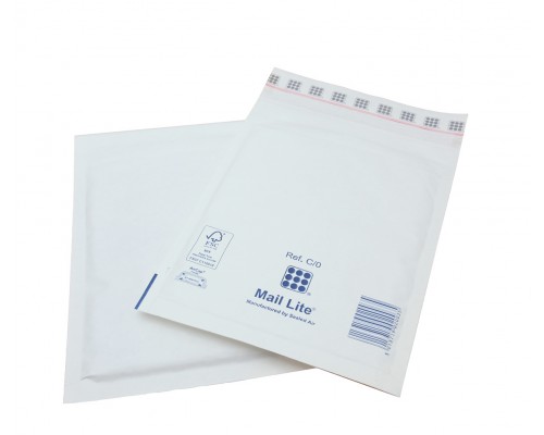 Крафт пакет с воздушной подушкой, mail lite white а/000, 110х160 мм