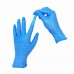 Перчатки голубого цвета нитриловые неопудренные с текстурой на пальцах размером (s) (benovy)