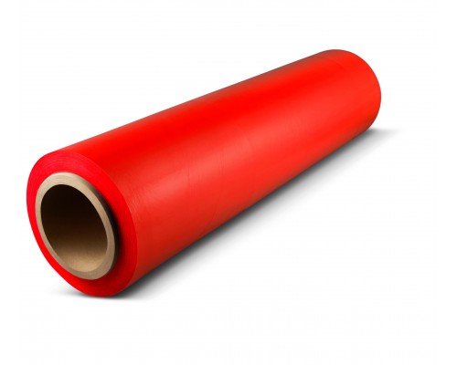 Стрейч-пленка красного цвета 500 мм, 1,2 кг