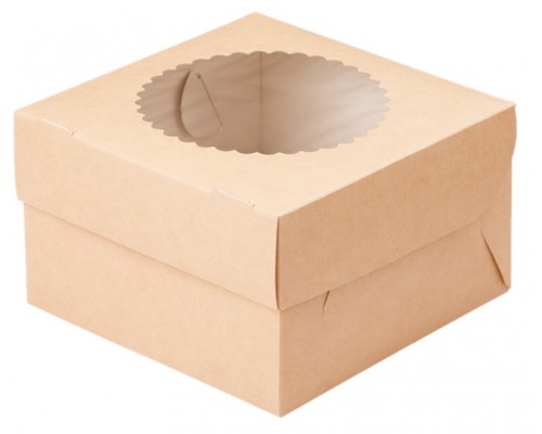 Упаковка для кексов и маффинов eco muf 4 размером 16х16х10см
