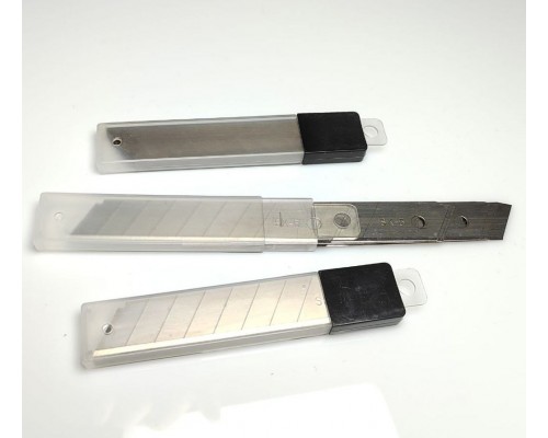 Лезвия для канцелярских ножей, 18 мм, набор 10 штук